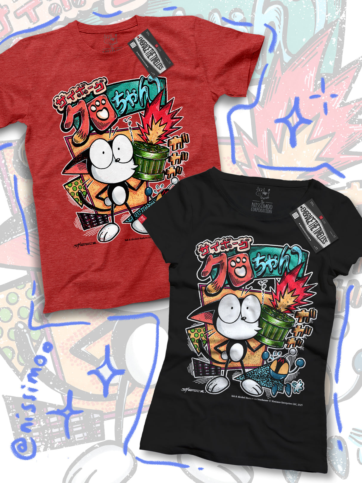 Kurochan The Cybercat | Tee