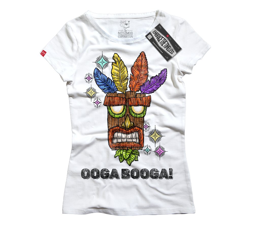 Crash bandicoot - Ooga Booga Mask - Nissimoo Corporation - Vintage t-shirts - 90s fashion - retro style