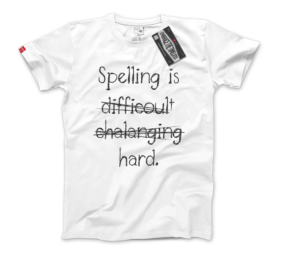 Funny - Spelling is Hard - Nissimoo Corporation - Vintage t-shirts - 90s fashion - retro style