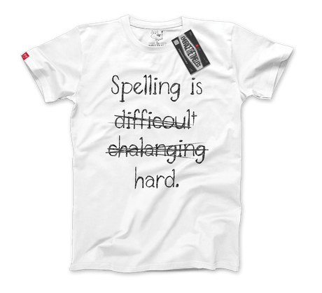 Funny - Spelling is Hard - Nissimoo Corporation - Vintage t-shirts - 90s fashion - retro style