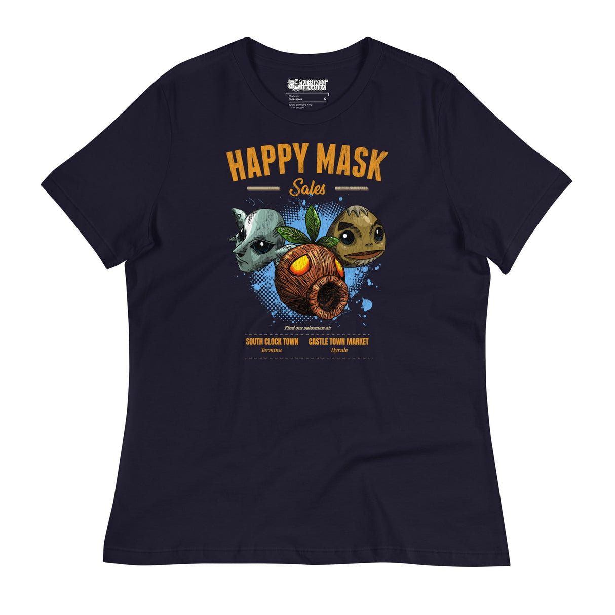 Happy Mask Salesman / Women's Relaxed T-Shirt - Nissimoo Corporation - Vintage t-shirts - 90s fashion - retro style