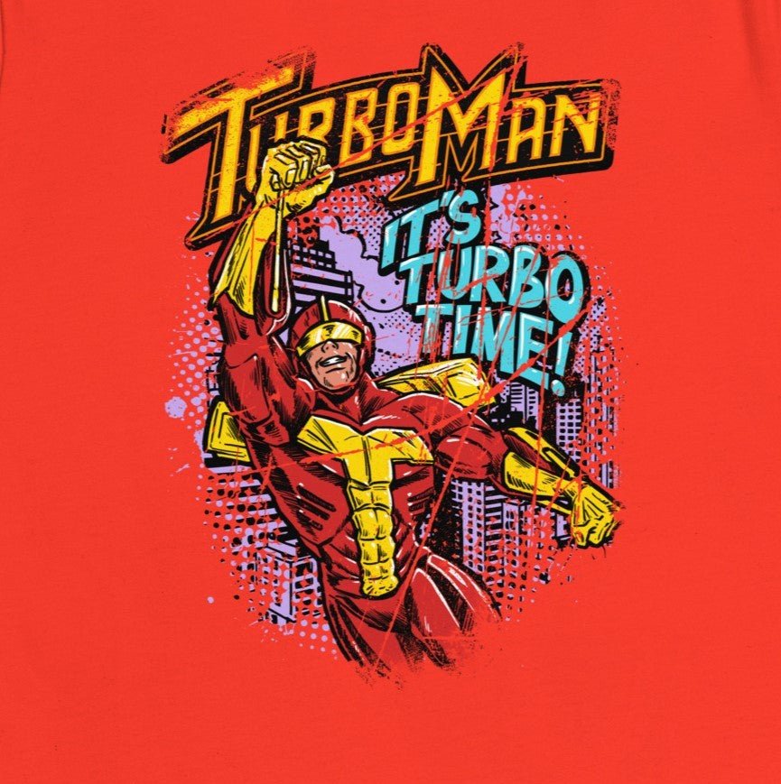 It's Turbo Time - Turbo Man / Women's Relaxed T-Shirt - Nissimoo Corporation - Vintage t-shirts - 90s fashion - retro style