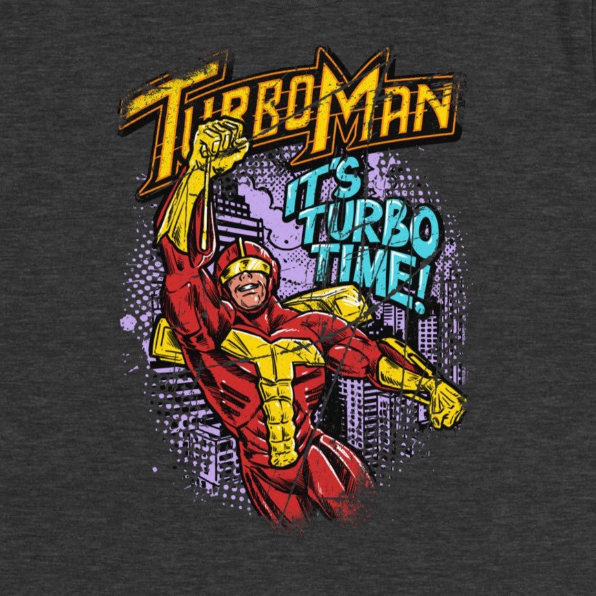 It's Turbo Time - Turbo Man / Women's Relaxed T-Shirt - Nissimoo Corporation - Vintage t-shirts - 90s fashion - retro style