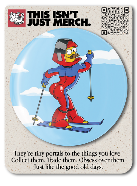 Simpsons Sexy Flanders Pin Button