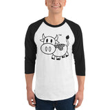 The Nissimoo Happy Cow 3/4 sleeve raglan shirt - Nissimoo Corporation - Vintage t-shirts - 90s fashion - retro style